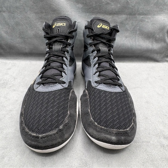Asics Matflex 6 Athletic Wrestling Shoes Mens Size 8.5 Black Champagne Gold - Picture 9 of 14